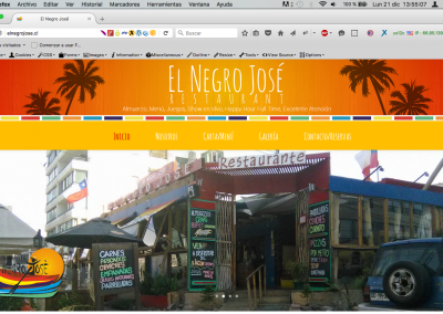 Diseño de Sitio Web «Restaurant El Negro José»