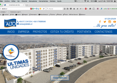 Sitio Web «Inmobiliaria del Alto»